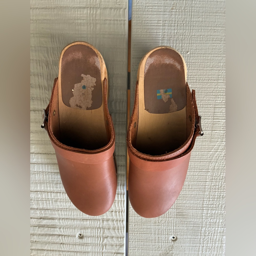 Mia Alma Leather Women's Clogs with heel size 39